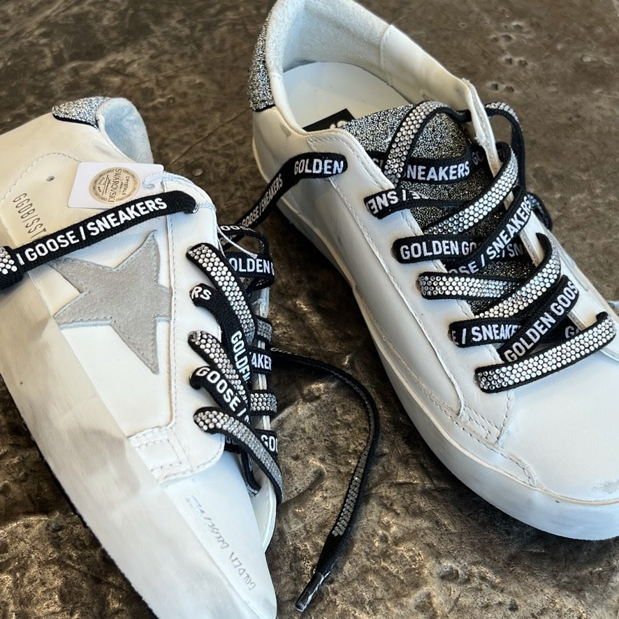 Golden Goose x Swarovski Superstar White Leather Upper with Golden Goose x Swarovski Superstar White Leather Upper with